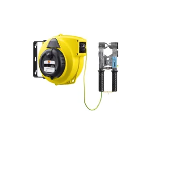 Meclube - avvolgicavo automatico di messa a terra 1x6 15m mod. es-260pta con pinza atex 10a