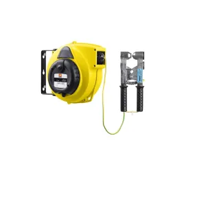Meclube - avvolgicavo automatico di messa a terra 1x6 15m mod. es-260pta con pinza atex 10a