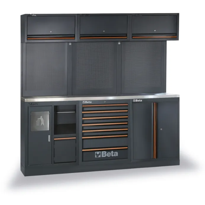 Beta c45pro ax - arredi pro a-2mt piano inox 3mod+pensili