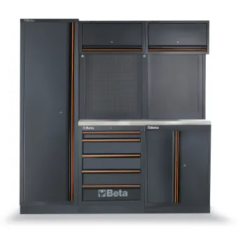 Beta c45pro bx - arredi pro b-2mt piano inox 2mod+armadio