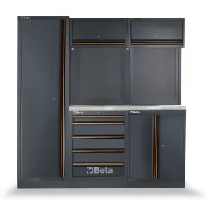 Beta c45pro bx - arredi pro b-2mt piano inox 2mod+armadio