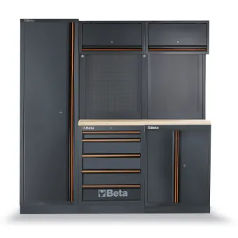 Beta c45pro bw - arredi pro b-2mt piano wood 2mod+armadio