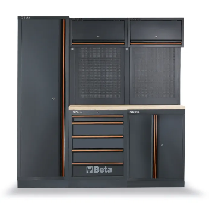 Beta c45pro bw - arredi pro b-2mt piano wood 2mod+armadio