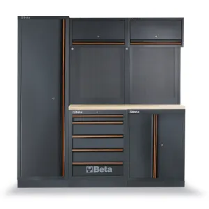 Beta c45pro bw - arredi pro b-2mt piano wood 2mod+armadio