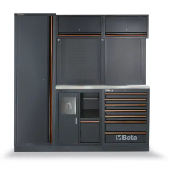 Beta c45pro cx - arredi pro c-2mt piano inox 2mod+armadio