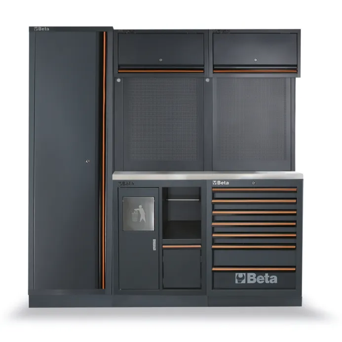 Beta c45pro cx - arredi pro c-2mt piano inox 2mod+armadio