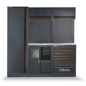 Beta c45pro cx - arredi pro c-2mt piano inox 2mod+armadio