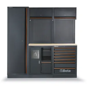 Beta c45pro cw - arredi pro c-2mt piano wood 2mod+armadio