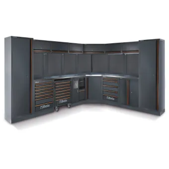 Beta c45pro dx - arredi pro d-3,5+2mt inox corner+2armadi