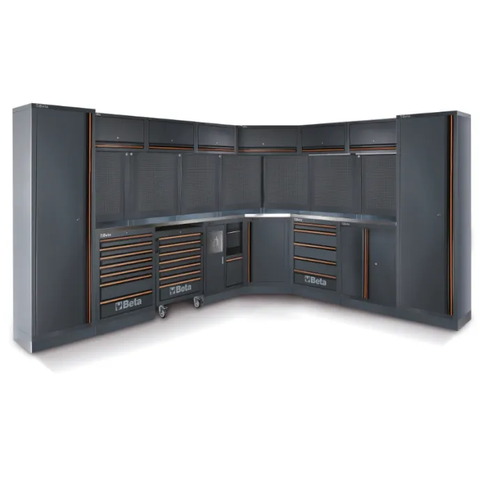 Beta c45pro dx - arredi pro d-3,5+2mt inox corner+2armadi