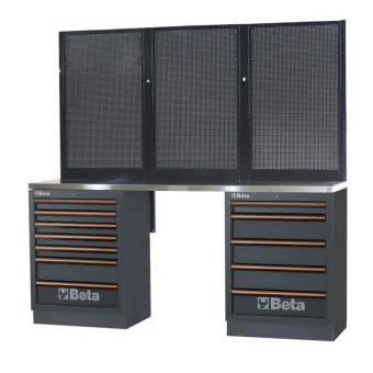 Beta c45pro bpx-2,0 - banchi pro piani inox 2,0mt 2mod+2pannel