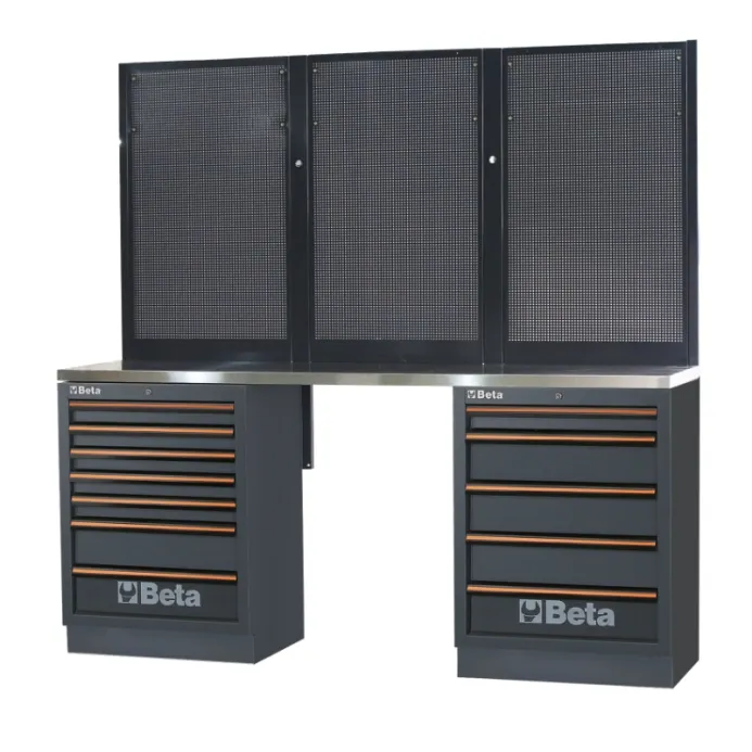 Beta c45pro bpx-2,0 - banchi pro piani inox 2,0mt 2mod+2pannel