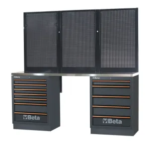 Beta c45pro bpx-2,0 - banchi pro piani inox 2,0mt 2mod+2pannel