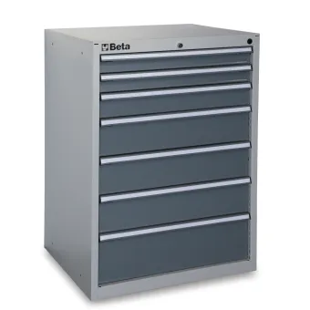 Beta c35/7gm - cassettiere 7 drawers industria grey 7/g