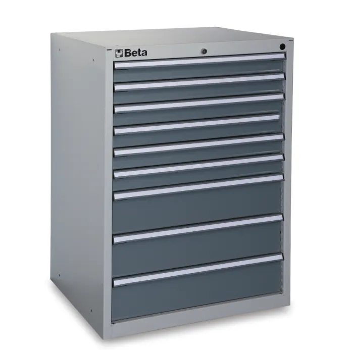 Beta c35/9gm - cassettiere 9 drawers industria grey 9/g