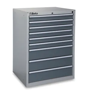 Beta c35/9gm - cassettiere 9 drawers industria grey 9/g