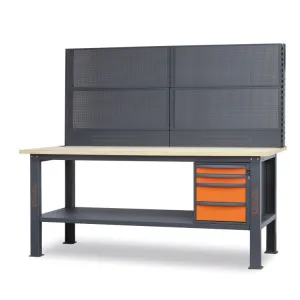 Beta C58BC-W2,1 4C/O+SVR - Banco da lavoro completo da 2,1 m con 4 cassetti