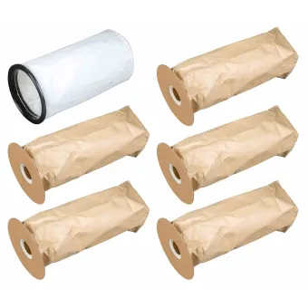 Cleancraft - Kit di base: 5 sacchetti filtro di carta, 1 filtro sacco in tessuto per flexCAT 104