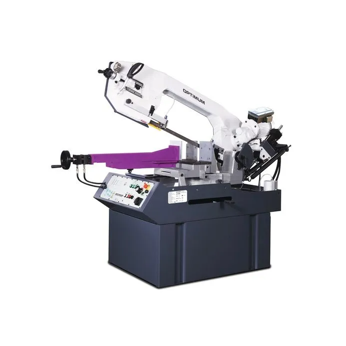 Optimum - Segatrice a nastro semiautomatica, base girevole, archetto orientabile, 3770x34x1,1 mm 3,8 kW