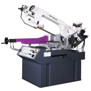 Optimum - Segatrice a nastro semiautomatica, base girevole, archetto orientabile, 3770x34x1,1 mm 3,8 kW