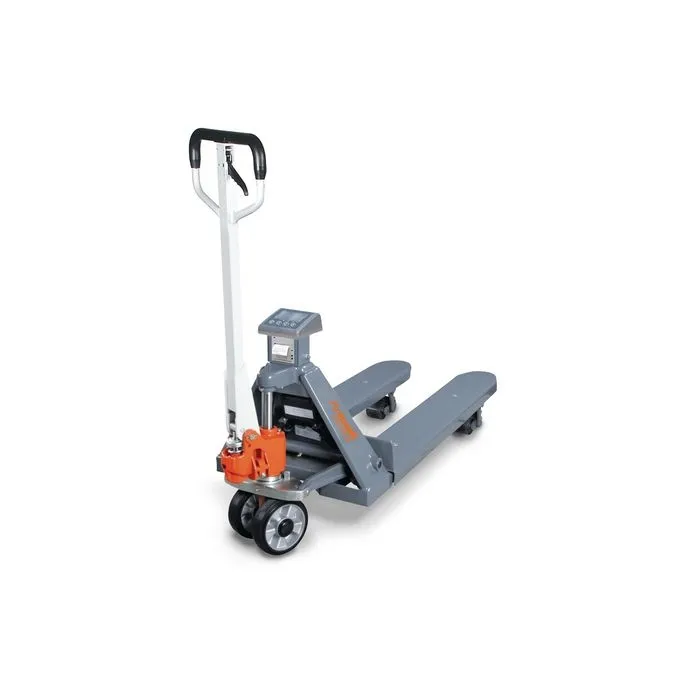 Unicraft - Transpallet con bilancia elettronica e stampante inclusa, portata 2 t lunghezza forche 1150 mm
