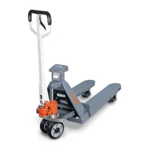 Unicraft - Transpallet con bilancia elettronica e stampante inclusa, portata 2 t lunghezza forche 1150 mm