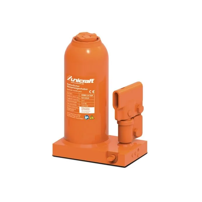 Unicraft - Cric idraulico a bottiglia professionale, portata 10 t