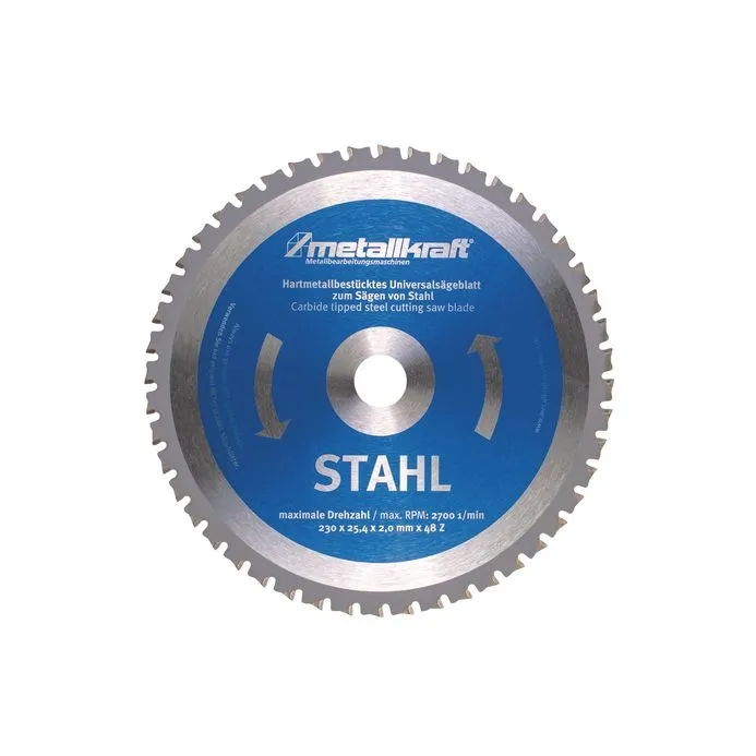 Metallkraft - Lama circolare 230x25,4 mm per acciaio inox T60