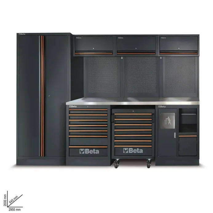 Beta C45PRO 2.0 X/196UT - Combinazione arredo officina C45 PRO 2.0 con assortimento da 196 utensili