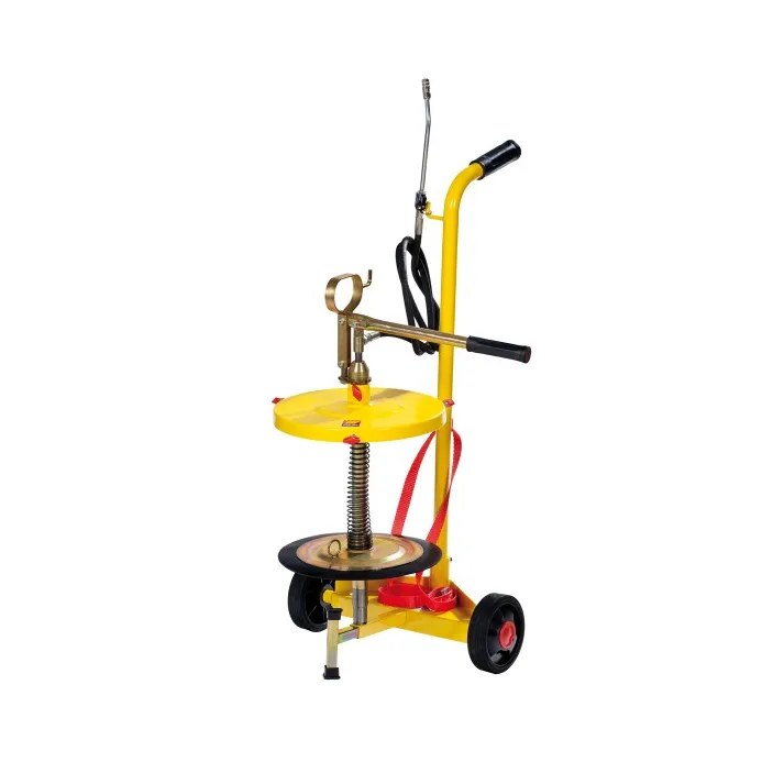 Meclube - ingrassatore manuale ad alta pressione carrellato per fusti da 18-30 kg