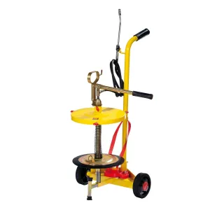 Meclube - ingrassatore manuale ad alta pressione carrellato per fusti da 18-30 kg