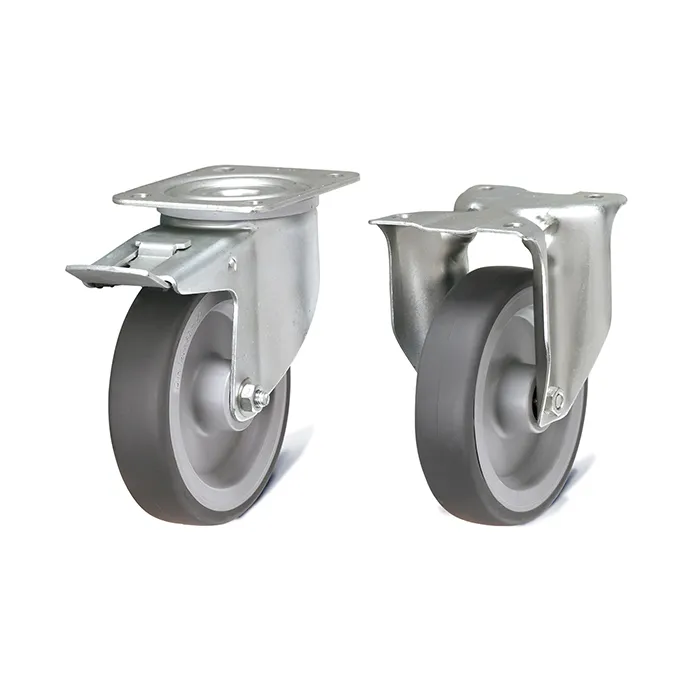 Fami - Kit ruote in gomma antitraccia sintetica Ø 125 mm