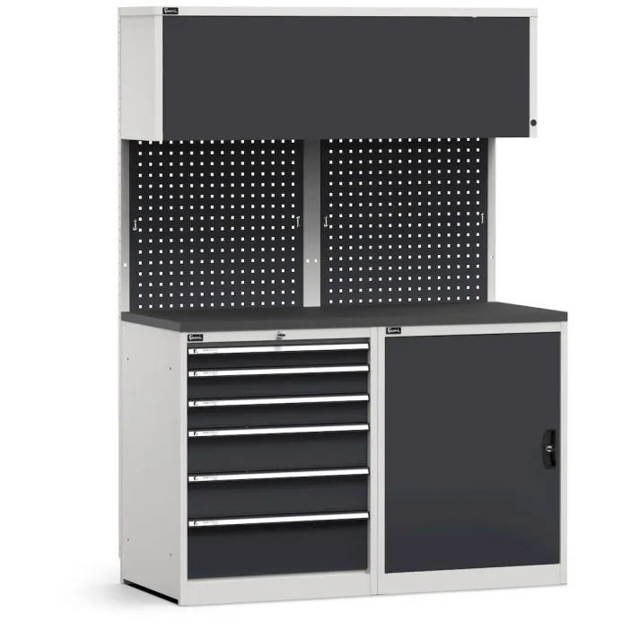 Fami - Modulo con cassettiera e armadio,  L1428 mm