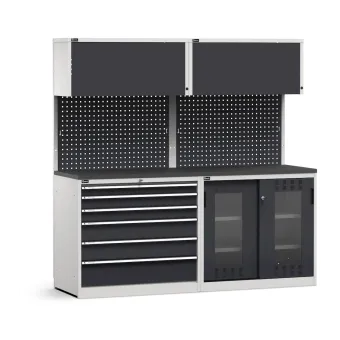 Fami - Modulo con cassettiera e armadio con iron team electric, L2040 mm