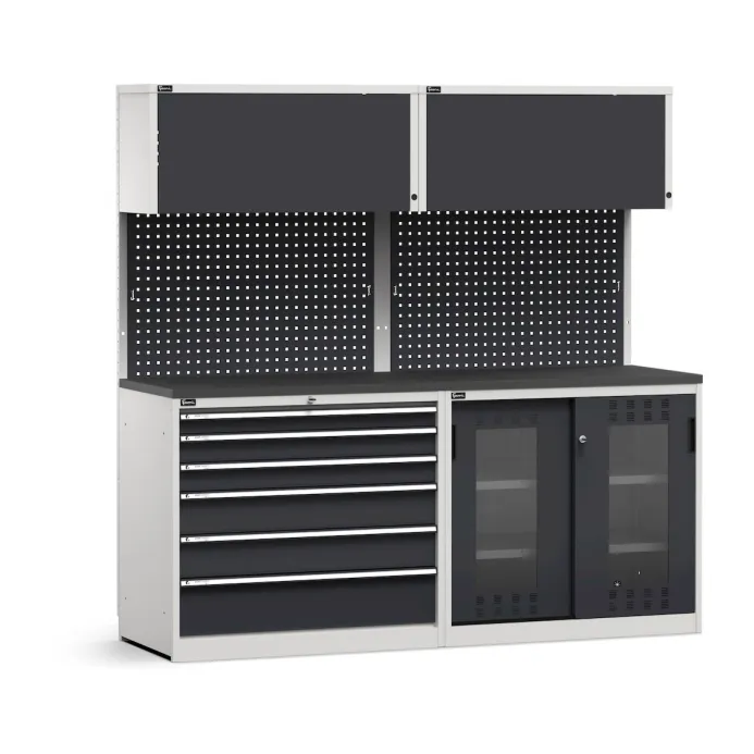 Fami - Modulo con cassettiera e armadio con iron team electric, L2040 mm