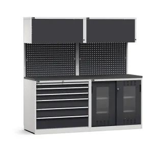 Fami - Modulo con cassettiera e armadio con iron team electric, L2040 mm