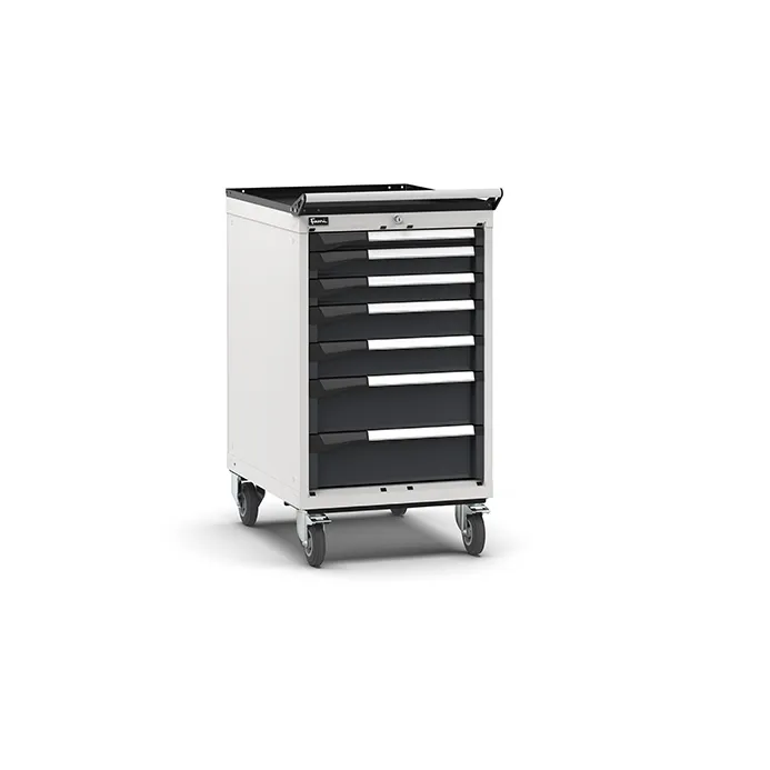 Fami - Armadio con ruote con 7 cassetti 1x50 2x75 2x100 2x150