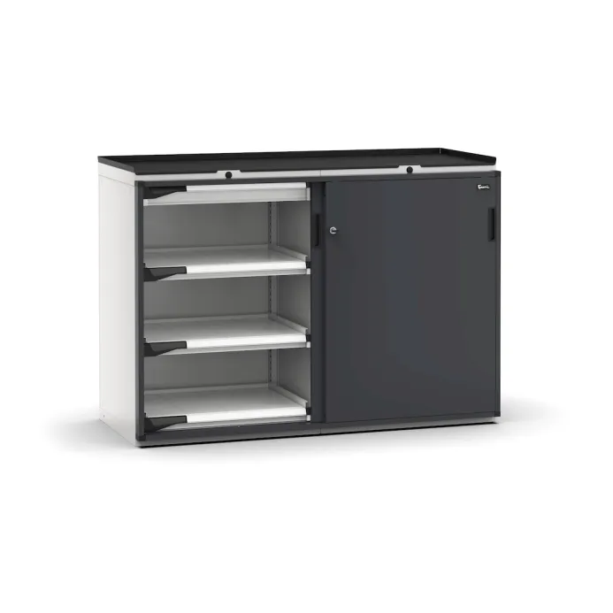 Fami - Armadio con porte scorrevoli con 2 cassetti 2x75 6xPE