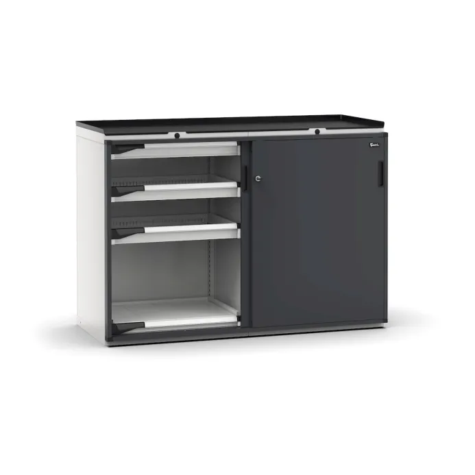 Fami - Armadio con porte scorrevoli con 6 cassetti 6x75 2xPE