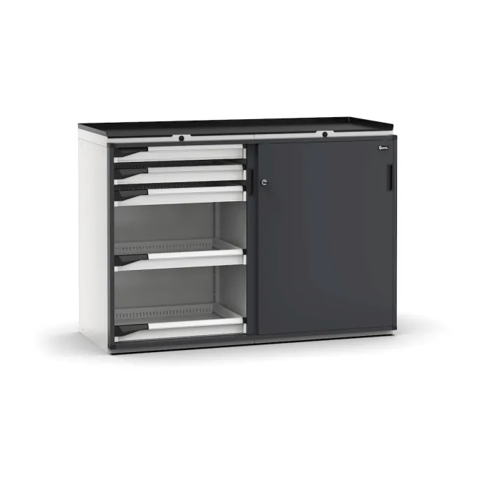 Fami - Armadio con porte scorrevoli con 10 cassetti 10x75