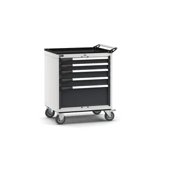 Fami - Armadio con ruote con 5 cassetti 2x75 2x100 1x250