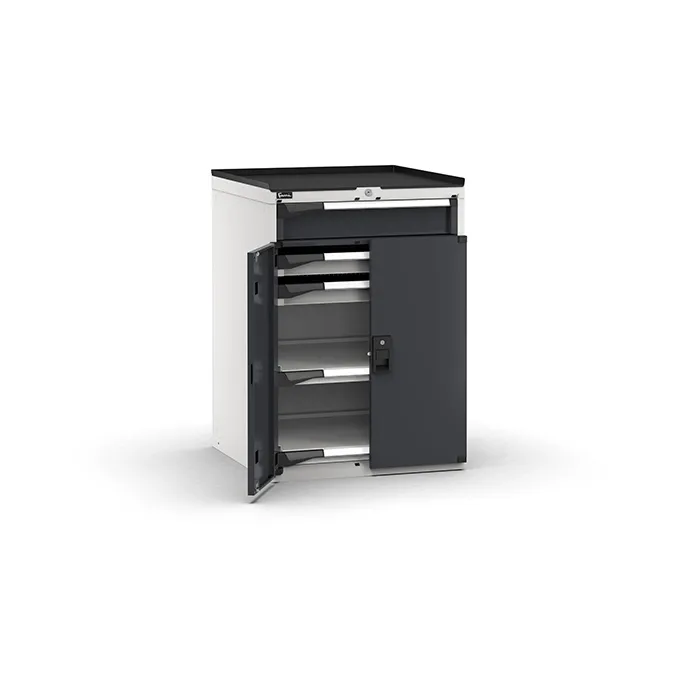 Fami - Armadio con porte con 3 cassetti 1x125 2x75 2xPE