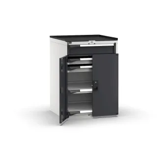 Fami - Armadio con porte con 3 cassetti 1x125 2x75 2xPE