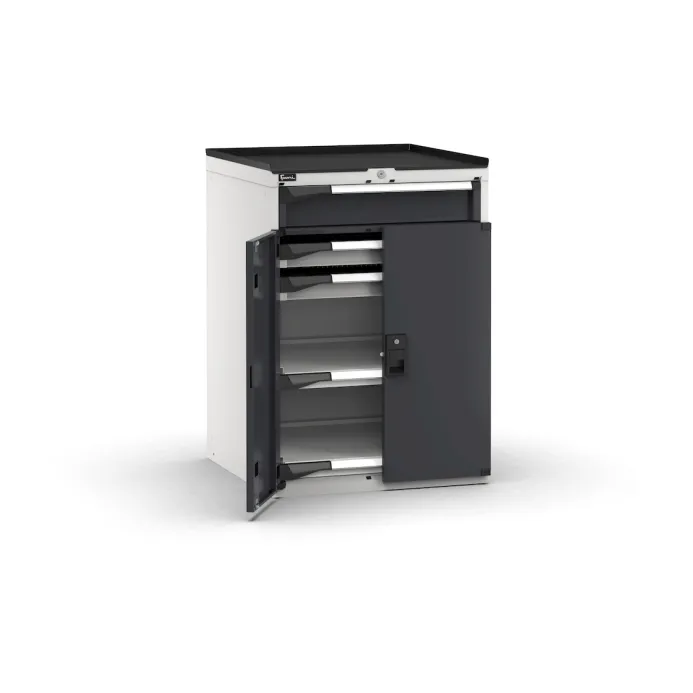 Fami - Armadio con porte con 3 cassetti 1x125 2x75 2xPE