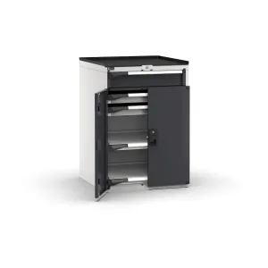 Fami - Armadio con porte con 3 cassetti 1x125 2x75 2xPE