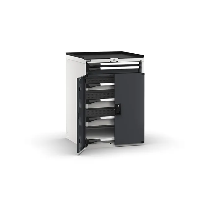 Fami - Armadio con porte con 5 cassetti 1x50 2x75 2x100 1xPE