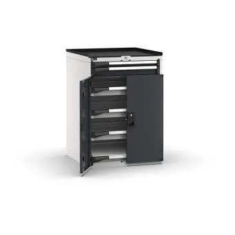 Fami - Armadio con porte con 5 cassetti 1x50 4x75 1xPE