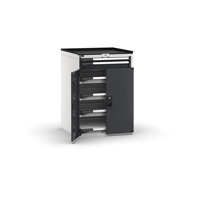 Fami - Armadio con porte con 5 cassetti 1x50 4x75 1xPE