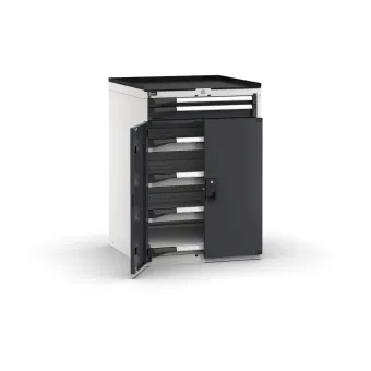 Fami - Armadio con porte con 5 cassetti 1x50 4x75 1xPE