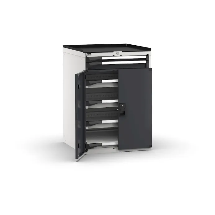 Fami - Armadio con porte con 5 cassetti 1x50 4x75 1xPE